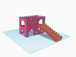 Guinea Pig Double Width Castle